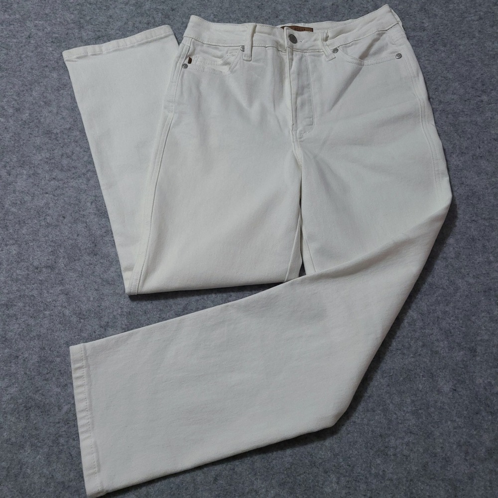 Judy Blue Ankle Straight Jeans Womens 5/27 White High Waist